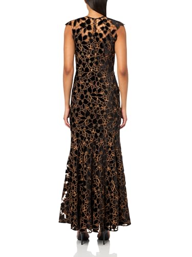 Shoshanna Women's Velvet Floral Lace Carlotta Dress2