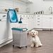 IRIS USA Dog Food Storage Container, 30 lbs & 11 lbs Combo, Cat Food Storage Container, Dog Treat Container, Airtight, Stackable, 2-Cup Scoop, Wheels, Easy Mobility, Blue Moon