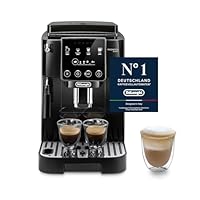 De’Longhi Magnifica Start - Perfetto Kaffeevollautomat mit klassischem Milchaufschäumer, 4 One-Touch-Getränke, Cappuccino, Espresso Kaffeemaschine, Soft-Touch-Bedienfeld, Schwarz (ECAM222.20.B)