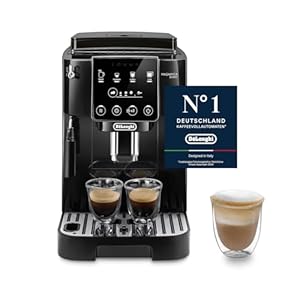 De’Longhi Magnifica Start - Perfetto Kaffeevollautomat mit klassischem Milchaufschäumer, 4 One-Touch-Getränke, Cappuccino, Espresso Kaffeemaschine, Soft-Touch-Bedienfeld, Schwarz (ECAM222.20.B)