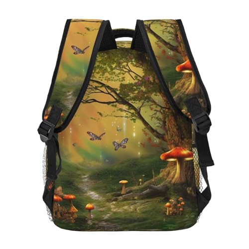 Forest with Fairies Butterflies Elves Travel Backpack for Women Men 15.6 inch Laptop Backpack Casual Work Business Daypack3