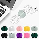 10Pcs Reusable Silicone Cord Organizer,Headphone Earphone Cable Organizer Cord for Business Travel