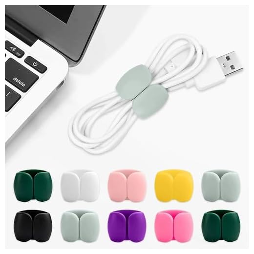 10Pcs Reusable Silicone Cord Organizer,Headphone Earphone Cable Organizer Cord for Business Travel