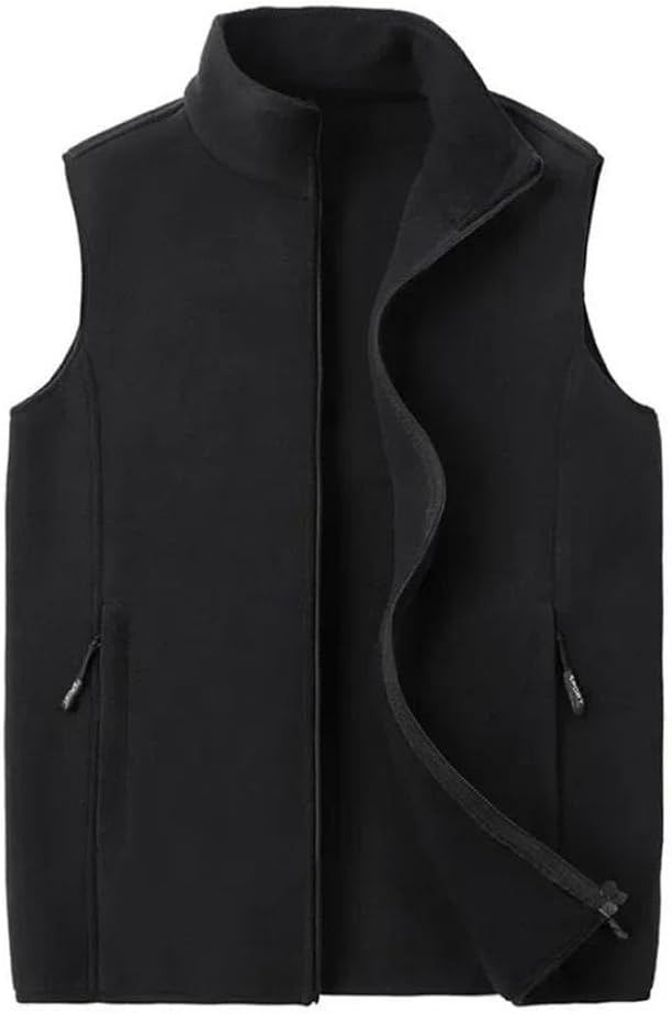 Men's Polar Fleece Vest Lightweight Sleeveless Jacket For Golf Running Hiking Outerwear