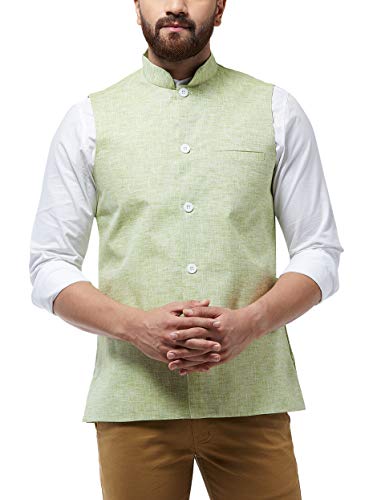 Image of SOJANYA (Since 1958 Men's Cotton Linen Blend Waist Coat