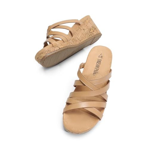 Image of DREAM PAIRS Women Platform Dressy Strappy Wedge Sandals