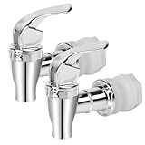 2 Pack Beverage Dispenser Spigot Replacement - Food Grade Stainless Steel Drink Dispenser Spout with Easy-Turn Handle, Universal Water Dispenser Faucet for Lemonade, Iced Tea, Juice & Party Drinks