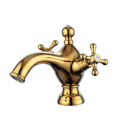 Robinet de salle de bain intérieur à double poignée pour une ambiance spa vintage