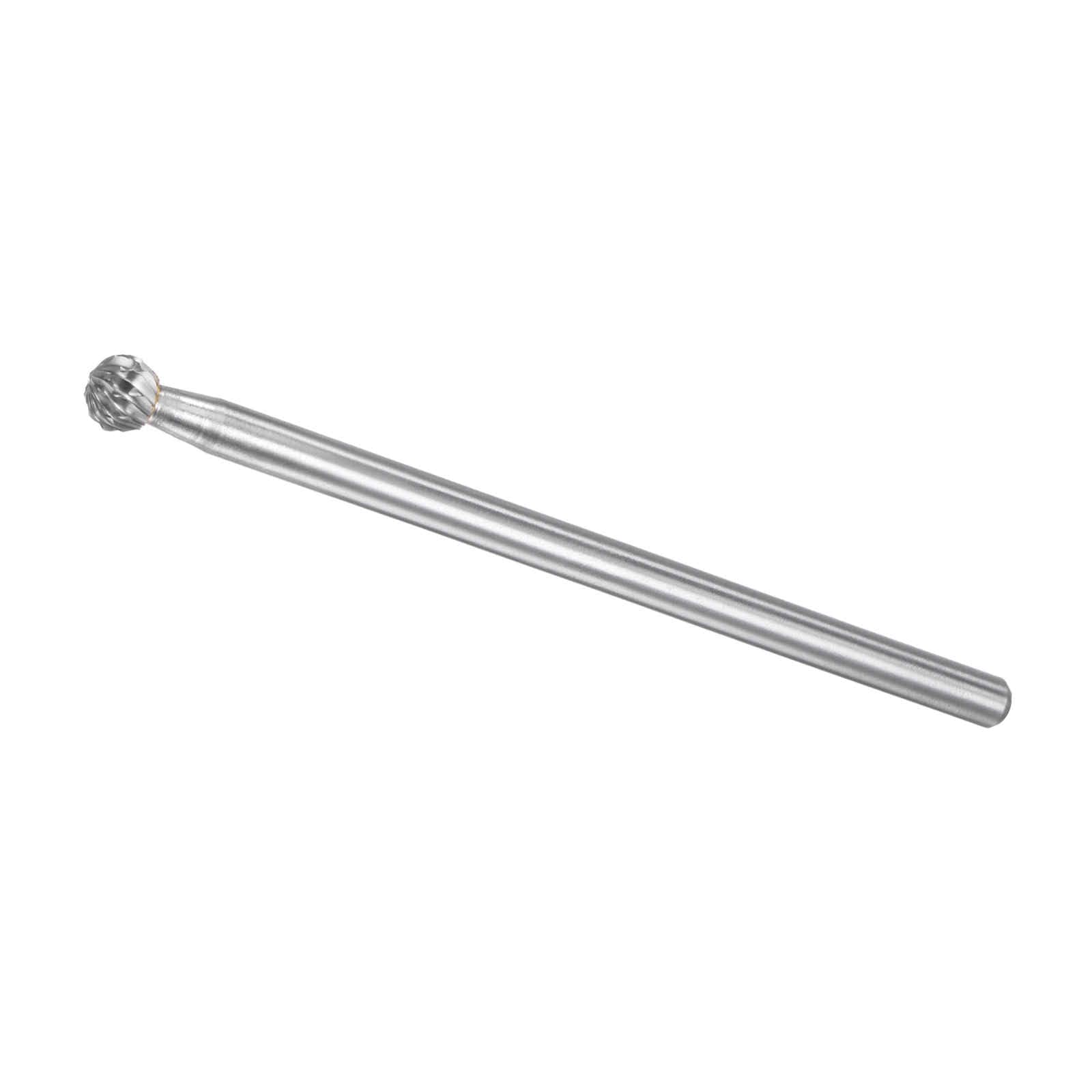 CoCud Tungsten Carbide Rotary Burrs File, 1/4" Shank 8mm Dia, Double Cut Ball Shape Rotary Burrs Tool