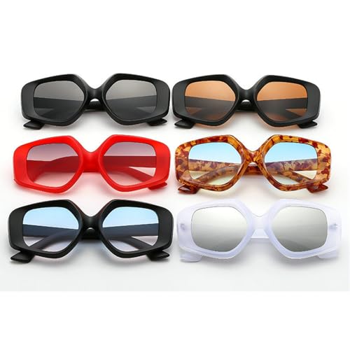 COTIA Fashion Cat Eye Polygon Irregular Oversized Sunglasses for Women Men Personality Vintage Sun Glasses W353