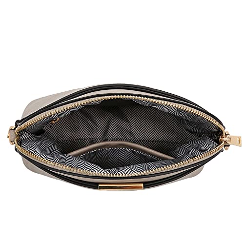 Image of FashionPuzzle Faux Leather Small Dome Crossbody Bag with Chain Strap