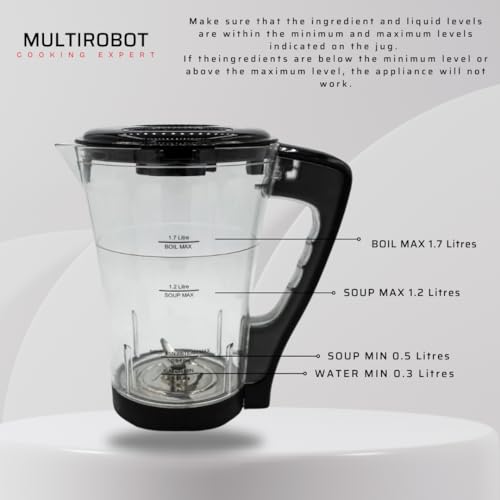 Multi Robot Frullatore Elettrico, Zuppiera elettrica, Soup Maker, Multifunzione Blender Smoothie Maker, Zuppa Maker, Kettle, 1700 ml, 6 programmi automatici - immagine 5