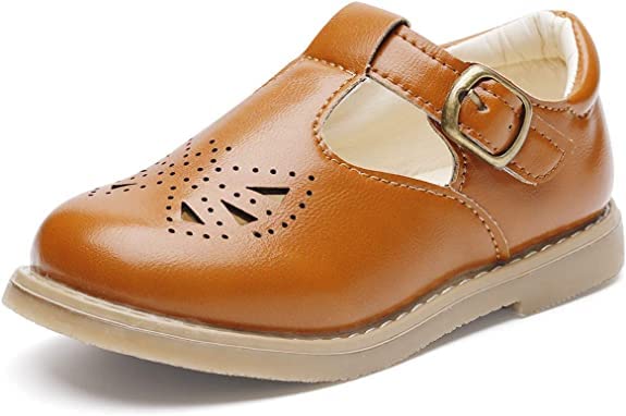 kkdom Kids Classic School Dress Shoes for Toddler/Little Girls