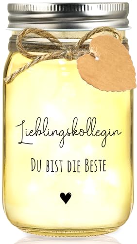 Hiipeefeel Abschiedsgeschenk Kollegen Jobwechsel, LED Flaschenlicht, Kleines Abschied Dankeschön Geschenke für Kollegen Kollegin Arbeitskollegin