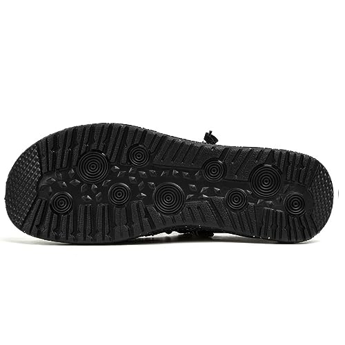 Mens Canvas Lightweight Soft Comfortable Lace-Up Loafers3