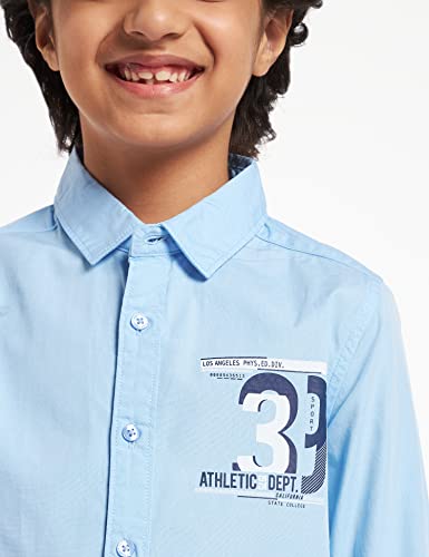 Image of Amazon Brand - Jam & Honey Boy's Regular Shirt (JH-BST-SH-28 Lt Blue 2 11-12 Years)