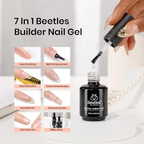 Beetles Gel Polish BT-BG044CA Beetles Builder Gel 7 In 1 Clear Builder Nail Gel Set thumb #1