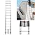 Aluminum Telescoping Portable Extension Ladder - 12.5FT Anti-Slip, Multi-Purpose Lightweight Folding Ladder for Home, Outdoor & Attic - 330lb Capacity