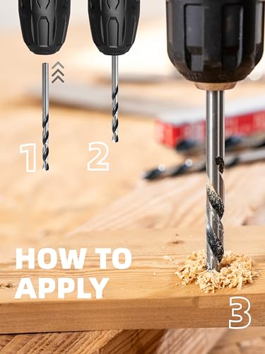 Highfire HF STARIGHT 3/32 Inch Jobber Length Drill Bits, Pack Of 12 Pcs, High Speed Steel Twist Drill Bit With Storage Case, 135 Degree Tip For Wood, Metal, Steel, Plastic, Aluminum Alloy thumb #3