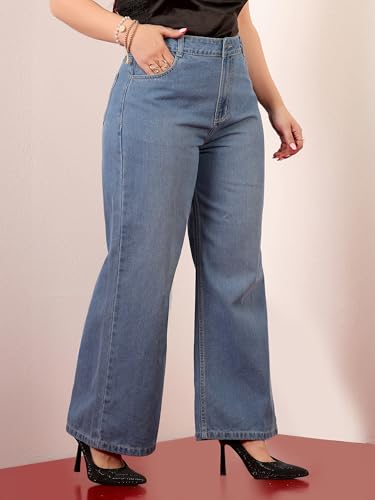 Image of Miss Chase A+ Women's Bootcut High Rise Regular-Length Stretchable Denim Shaping Jeans