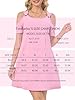 tinkfarbo Women's Casual Short Dress with Off-The-... #5