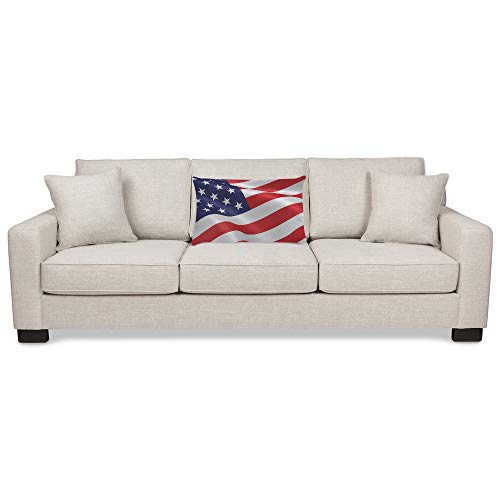 Ekobla Throw Pillow Cover Patriotic American Flag Red Blue White Usa Flag 4Th Of July Independence Day Stars Stripe Decor Lumbar Pillow Case Cushion For Sofa Couch Bed Standard Queen Size 20X30 Inch #TOP2