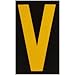 Brady 5890-V, 58937 Bradylite Reflective Number and Letter, (5 Packs of 25 pcs)