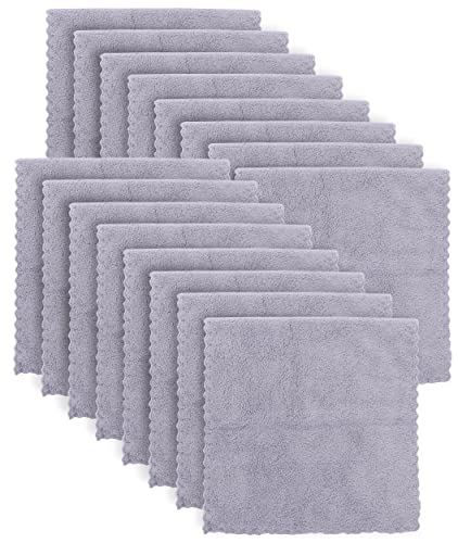 Image of Super Soft Burp Cloths 16 Pack - Thick - Extra Absorbent - Perfect Size Large 20 X 10 Inch - Light and Easy to Carry - Milk Spit Up Rags - Burpy Cloths for Unisex, Boys, Girls, Newborn - Light Grey