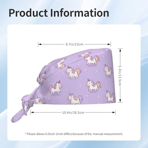 Image of Adjustable Scrub Cap with Sweatband, Breathable Working Hat for Men /Women