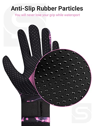 Summshall Wetsuit Gloves 3MM Neoprene Gloves Water Resistance Thermal Antislip Warm Swimming Gloves for Men Women Spearfishing Surfing Rafting Kayaking Paddling Scuba Diving - Image 3