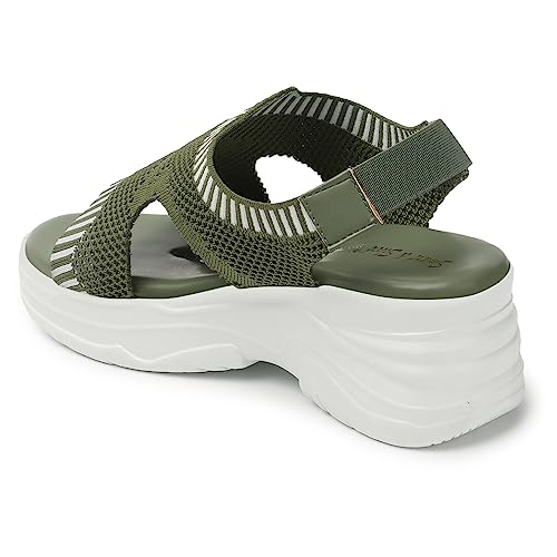 Image of Smart & Sleek Women Lightweight Sports Flatforms Sandals-AB69