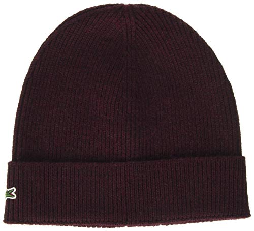 Lacoste Rb3502 Gorro de Punto, Rojo (Vigne Chiné Sxl), Talla única (Talla del Fabricante: TU) para Hombre