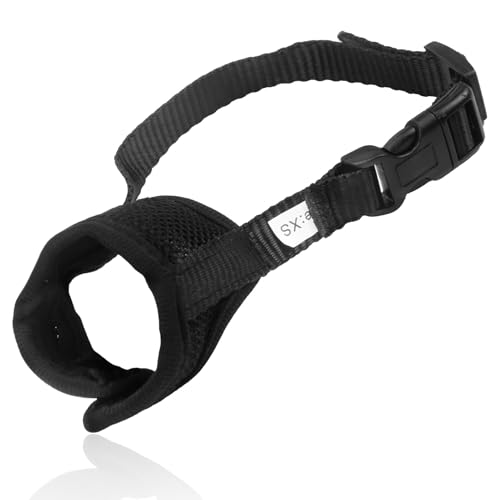 Hundemaulkorb verhindert Beißen und Fressen Bellen und Kauen, 8-13cm Verstellbarer Nylon-Maulkorb mit atmungsaktivem Netz, Hundemaulkorb für kleine bis mittelgroße Hunde, für Training und Spaziergänge