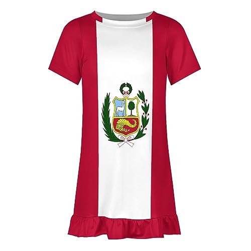 Hungary Flag Girl's Dress Summer Crew Neck Children's T-Shirt Tops Casual Wear4