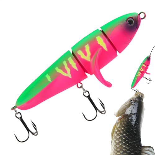 JIEBWCHA Señuelos de pesca para agua dulce, perca de agua dulce, señuelos realistas de pesca Topwater, señuelos de pesca flotantes, señuelos de pesca de lápiz, cebo artificial para agua dulce y agua