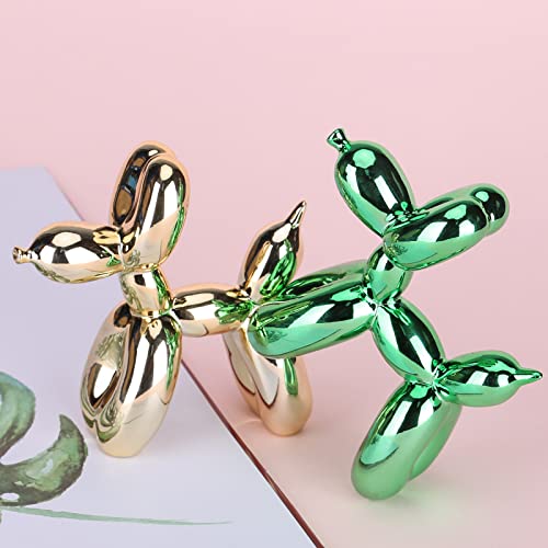 Shiny Balloon Dog Statue Home Decor Modern Art Funky Statues For Coffee Table Kitchen Decorations Decor Trendy Color Schemes Room Aesthetic Metal Texture Gold Sculpture Dog(3.9*3.9*1.5Inch, Gold) #TOP2