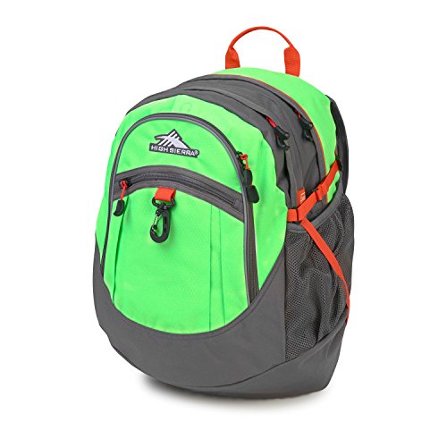 High Sierra Fatboy Backpack, Lime/Slate/Redline, 19.5 x 13 x 7-Inch