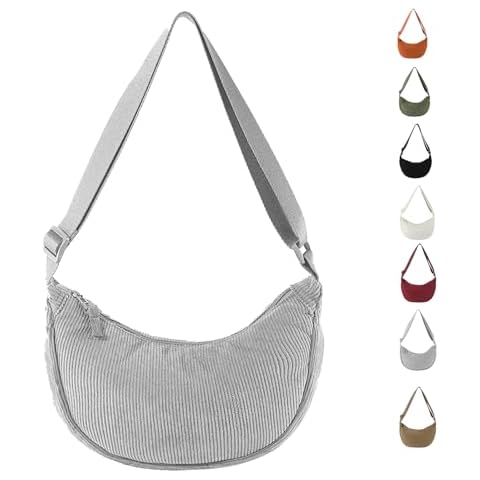 Sac demi-lune LOCCY en velours côtelé Cover