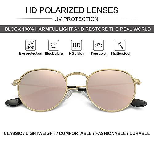 Image of Kids Polarized Sunglasses Classic Metal Frame for Baby Boys Girls Age 0-18, Three Sizes, 100% UV Protection