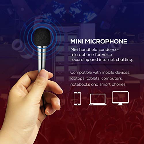 ARTIBETTER Mini Microfone para O Telefone Portátil Gravação de Voz Cantando Mic Handheld para Celula