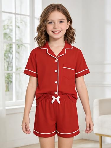 LANKMEI 100% Cotton Womens Pajama Sets, Christmas Red, XL - image 2