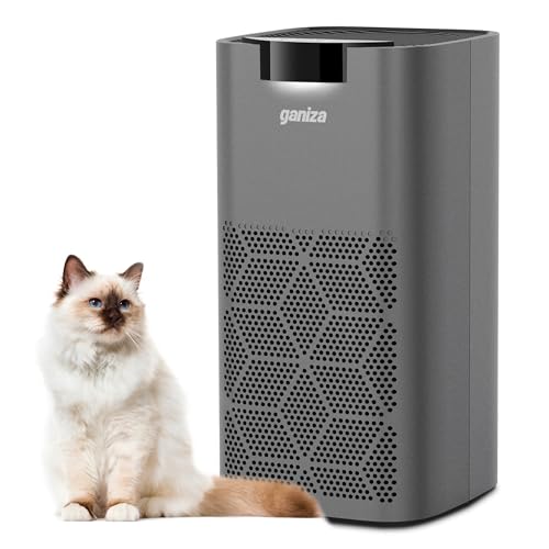 Image of Ganiza Air Purifiers for Home Large Room 1570ft² Coverage Air Purifiers for Pets, H13 True HEPA Filter, Air Purifiers for Bedroom,23dB Less Noise Air Cleaner for Bedroom