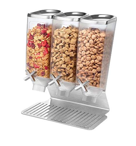 Rosseto EZ515 3-Container Snack Dispenser with Stainless Steel Stand