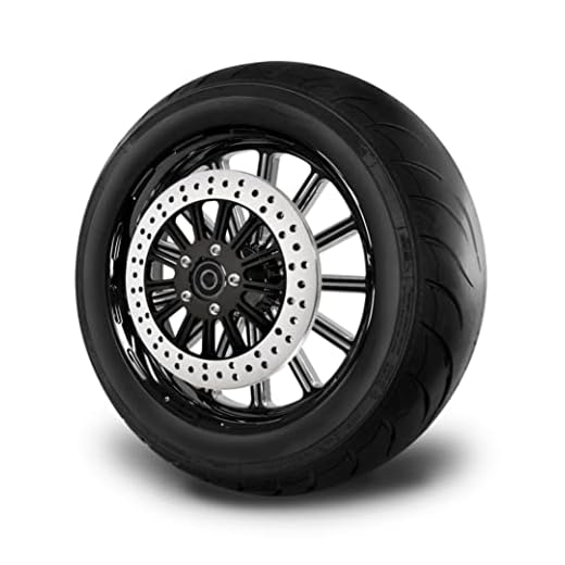 THIRTEEN MAG WHEEL FOR HARLEY TOURING BAGGER 2009 ABOVE(NO ABS) 25mm BEARING REAR (BLACK MACHINE/BLACK WALL TIRE, 18x5.5)