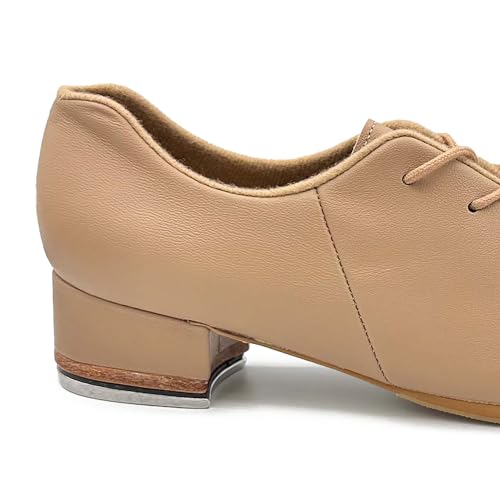 Adult Man-Made Leather Tap Shoe with Notched Heel4