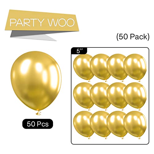 PartyWoo-Metallic-Gold-Balloons-50-pcs-5-Inch-Gold-Metallic-Balloons-Metallic-Balloons-for-Balloon-Garland-Party-Decorations-Birthday-Decorations-Wedding-Decorations-Baby-Shower-Decorations