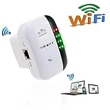 URANT 300M WiFi Extender, Wireless Repeater Booster High Gain Range Extender Hotspot Powerline Adapter with Ethernet Port Wall Plug Mini Router AP/Repeater Mode-2.4GHz