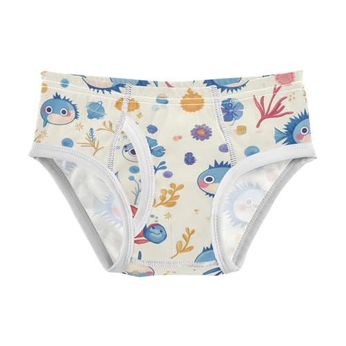 Puffer Hawaiian Fish and Seaweed Toddler Boy Comfort Kids Underwear Cute Children Undies