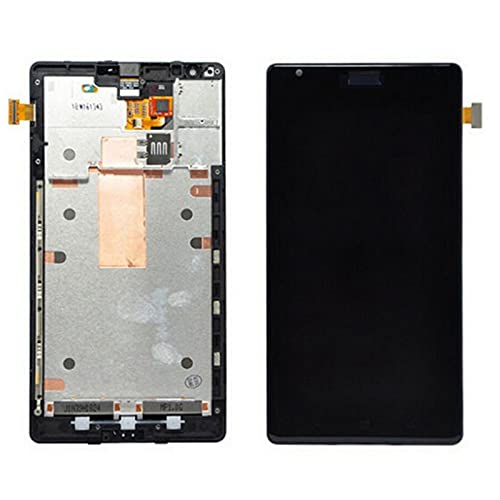 CrUzex LCD Screen Compatible with Nokia Lumia 1520 LCD Display with Touch Screen Digitizer Assembly with Frame (Color : with Frame Black)
