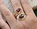 Veracity Jewelry Gold Plated Gemstone Rings For Women & Girls - Jewelry For Women's Birthday Anniversary Wife Mom Girlfriend Sister - Western Style Handmade Jewelry (Garnet)